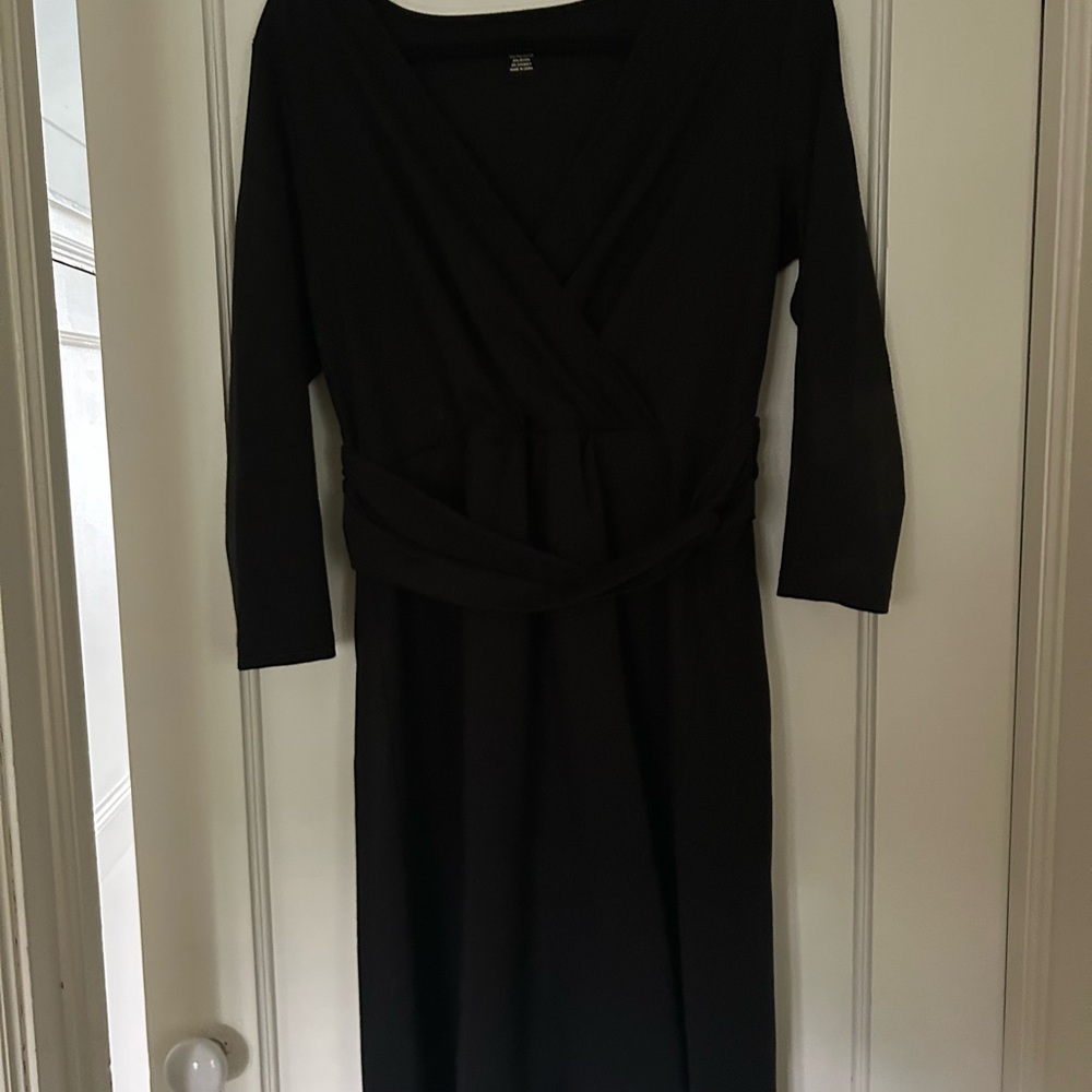 Lands' End Black Long Sleeve Dress